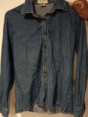 Blue denim shirt
